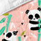 Happy Friday Panda garden Bedspread Cot 100x130 cm