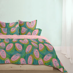 Happy Friday Duvet cover Papaya 155x220 cm (Single) Multicolor