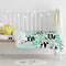 Happy Friday Panda garden blue Duvet cover set cot 2 piece
