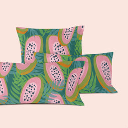 Happy Friday Papaya Pillow cover