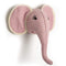 Happy Friday Felt deco Pink elephant 40x30x36 cm Multicolor