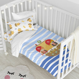 Happy Friday Pirate ship Duvet cover set cot 2 pieces
