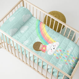 Happy Friday Rainbow Bedspread Cot 100x130 cm