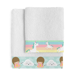 Happy Friday Towel Rainbow Pack of 2 Multicolor