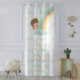 Happy Friday Curtain Rainbow 140x265 cm Multicolor
