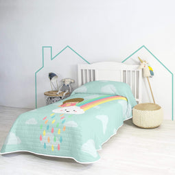 Happy Friday Rainbow Bedspread