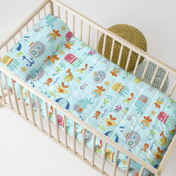 Happy Friday Sea life Bedspread Cot 100x130 cm