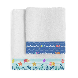 Happy Friday Sea life Towel set Pack of 2