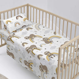 Happy Friday Sleepy sloth Sheet set cot 2 piece