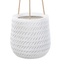Beliani LIVADIA - Flowerpot - Off-white - Fiber clay