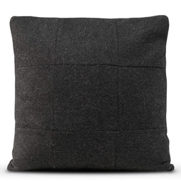 Happy Friday Square felt Decorative cushion cover 50x50 cm Black
