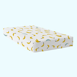 Happy Friday Fitted sheet Sweet banana 160x200x32 cm (King) Multicolor
