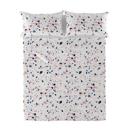 Happy Friday Terrazzo Bed sheet