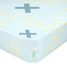 Happy Friday Train Fitted sheet cot