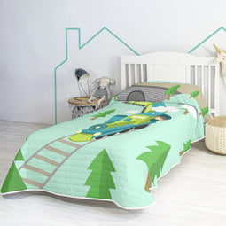 Happy Friday Bedspread Train 200x260 cm (Single) Multicolor