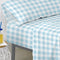 Happy Friday Vichy Fitted sheet Blue