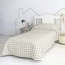 Happy Friday Vichy Bedspread Beige