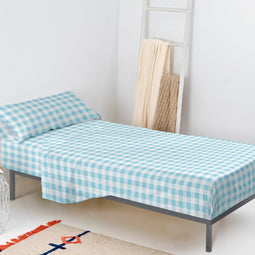 Happy Friday Vichy Sheet set 2 piece Blue
