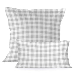 Happy Friday Vichy Pillow cover Grey
