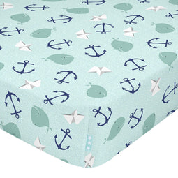 Happy Friday Whale Fitted sheet cot