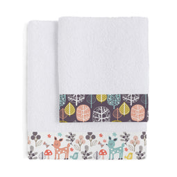 Happy Friday Woodland Towel set Pack of 2