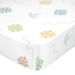 Happy Friday World map Fitted sheet cot