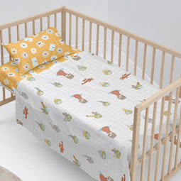 Happy Friday World trip Sheet set cot 2 pieces