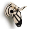 Happy Friday Felt deco Zebra 27x18x34 cm Multicolor