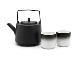 Bredemeijer Tea set Hubei 1.2L black with 2 mugs
