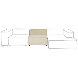 Beliani APRICA - 1-seater sofa - Beige - Linen