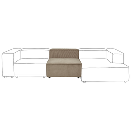 Beliani APRICA - 1-seater sofa - Beige - Linen