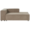 Beliani APRICA - Chaise longue - Bruin - Corduroy