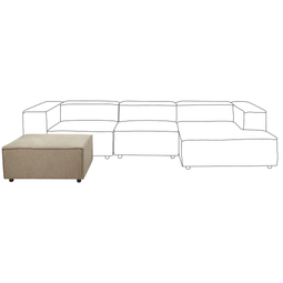 Beliani APRICA - Ottoman - Beige - Linen