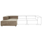 Beliani APRICA - Chaise longue - Beige - Linen