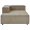 Beliani APRICA - Chaise longue - Beige - Linen