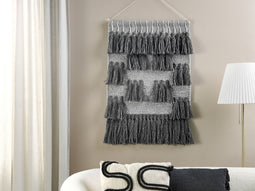 Beliani JIWA - Wall Hanger - Gray - Cotton