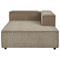 Beliani APRICA - Corner sofa 3-seater - Brown - Left side - Corduroy
