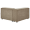 Beliani APRICA - Corner sofa 3-seater - Brown - Right side - Linen