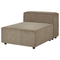 Beliani APRICA - Corner sofa 3-seater - Brown - Right side - Linen