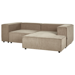 Beliani APRICA - Two-seater sofa - Brown - Left side - Corduroy