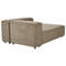 Beliani APRICA - Two-seater sofa with ottoman - Brown - Left side - Corduroy