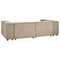 Beliani APRICA - Two-seater sofa with ottoman - Brown - Right side - Corduroy