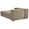 Beliani APRICA - Two-seater sofa with ottoman - Brown - Right side - Corduroy