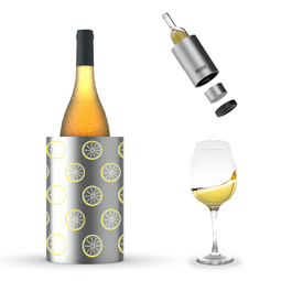 Coolenator – Wine & Champagne Bottle Cooler – Up to 6 Hours Cooling – Removable Freezer - Limes