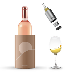 Coolenator – Wine & Champagne Bottle Cooler – Up to 6 Hours Cooling – Removable Freezer - Full Moon