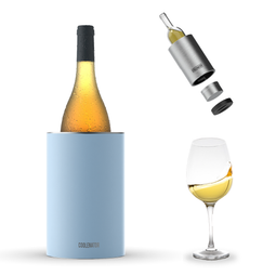 Coolenator – Wine & Champagne Bottle Cooler – Up to 6 Hours Cooling – Removable Freezer - Pastel
