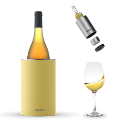 Coolenator – Wine & Champagne Bottle Cooler – Up to 6 Hours Cooling – Removable Freezer - Pastel