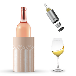 Coolenator – Wine & Champagne Bottle Cooler – Up to 6 Hours Cooling – Removable Freezer - Mykanos