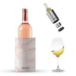 Coolenator – Wine & Champagne Bottle Cooler – Up to 6 Hours Cooling – Removable Freezer - Pink