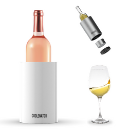 Coolenator – Wine & Champagne Bottle Cooler – Up to 6 Hours Cooling – Removable Freezer - Simple